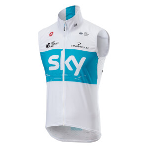 Team Sky Pro Light Wind Vest - White