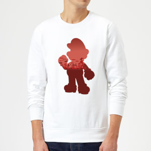 Nintendo Super Mario Mario Silhouet Trui - Wit