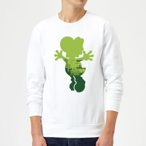 Nintendo Super Mario Yoshi Silhouette Sweatshirt - White