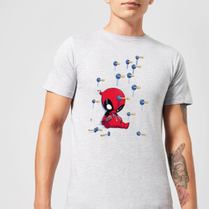 Marvel Deadpool Cartoon Knockout T-Shirt - Grey