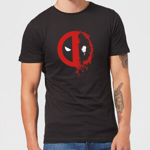 T-Shirt Homme Deadpool (Marvel) Split Splat Logo - Noir