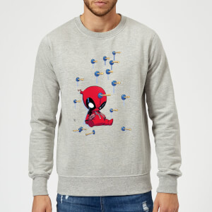 Marvel Deadpool Cartoon Knockout Sweatshirt - Grau