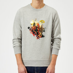 Marvel Deadpool Outta The Way Nerd Sweatshirt - Grey