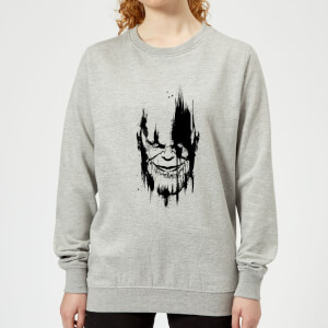 Marvel Avengers Infinity War Thanos Face Women's Sweatshirt - Grey