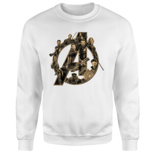 Sweat Homme Avengers Infinity War ( Marvel) Logo Avengers - Blanc