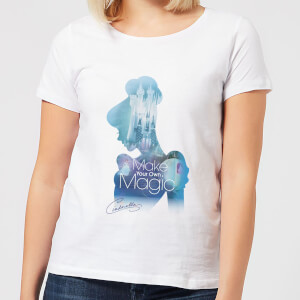 Disney Princess Filled Silhouette Cinderella Women's T-Shirt - White