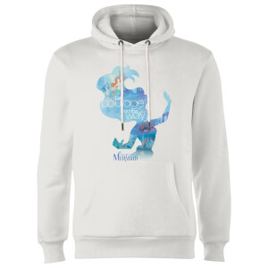 Disney Princess Filled Silhouette Ariel Hoodie - White