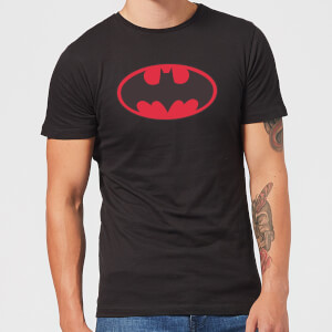 DC Comics Batman Red Logo T-Shirt - Black
