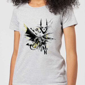 DC Comics Batman Batface Splash Women's T-Shirt - Grey
