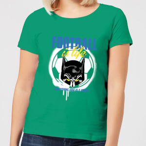 DC Comics Batman Football Is Life Dames T-shirt - Kelly Green