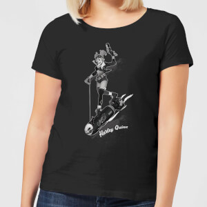 DC Comics Batman Harley Quinn Gotham Women's T-Shirt - Black