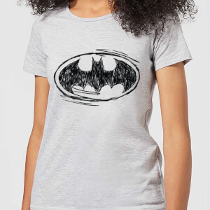 T-Shirt Femme Batman DC Comics - Croquis Logo - Gris
