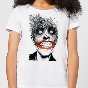 DC Comics Batman Joker Face Of Bats Women's T-Shirt - White