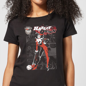T-Shirt Femme Batman DC Comics - Harley Quinn Comics - Noir