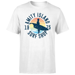 T-Shirt Homme Les Dents de la mer - Amity Surf Shop - Blanc