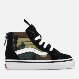 Vans Toddlers' Sk8-Hi Zip Woodland Camo Trainers - Black/Woodland