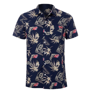 Broken Standard Men's Jason Tropical Shirt - Navy