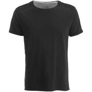 Ringspun Men's Snatch Ribbed Shoulder T-Shirt - Black