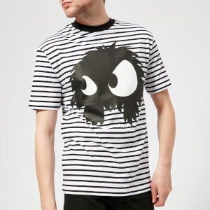 McQ Alexander McQueen Men's Dropped Shoulder Mad Chester T-Shirt - Black/White Stripes