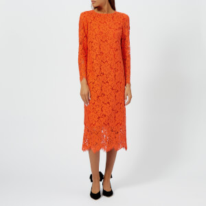 Ganni Women's Jerome Lace Dress - Big Apple Red