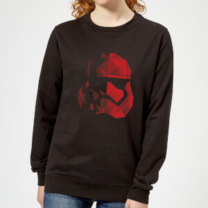 Sweat Femme Casque Stormtrooper Effet Cubiste - Star Wars - Noir