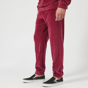 Champion Men's Velour Track Pants - Burgundy