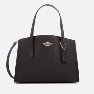Coach Women's Polished Pebble Leather Charlie 28 Carryall Bag - Black