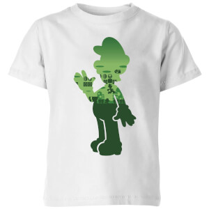 Nintendo Super Mario Luigi Silhouette Kid's T-Shirt - White