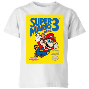 Nintendo Super Mario Bros 3 Kinder T-Shirt - Weiß