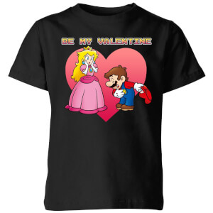 Nintendo Be My Valentine Kinder T-Shirt - Schwarz