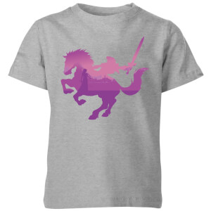 Nintendo The Legend Of Zelda Silhouette Kinder T-Shirt - Grau