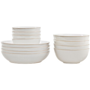 Denby Natural Canvas 12 Piece Bowl Story Set