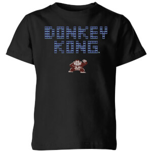 Nintendo Donkey Kong Retro Logo Kid's T-Shirt - Black