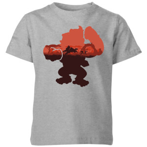 Nintendo Donkey Kong Silhouette Serengeti Kid's T-Shirt - Grey