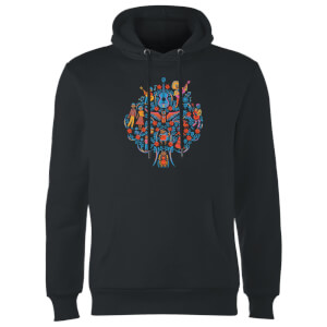 Coco Tree Pattern Hoodie - Black