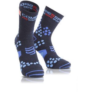 Compressport V2.1 Winter Running Race Socks - Blue