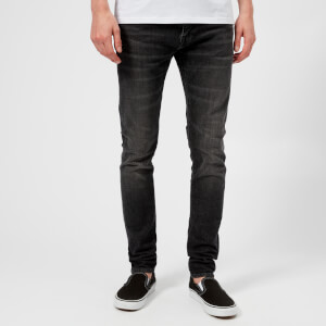 Edwin Men's ED-85 Slim Tapered Drop Crotch Red Listed Selvage Denim Jeans - Mid Trip Used