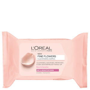 L'Oréal Paris Fine Flowers Sensitive Skin Cleansing Face Wipes x 25