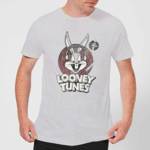 T-Shirt Homme Bugs Bunny Logo Cercle Looney Tunes - Gris