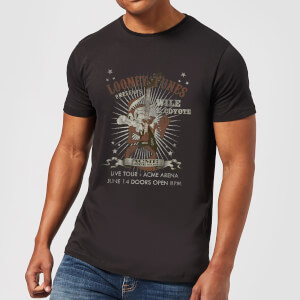 T-Shirt Homme Wile E Coyote Guitar Arena Tour Looney Tunes - Noir