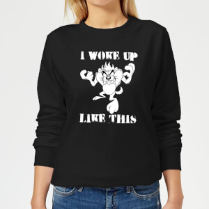 Sudadera Looney Tunes Taz Me He Despertado Así - Mujer - Negro