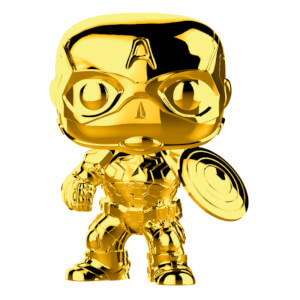 Figura Funko Pop! Capitán América Dorado - 10.º Aniversario Marvel Studios - Marvel