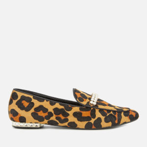 Dune Women's Gara Pony Jewelled Heel Loafers - Leopard