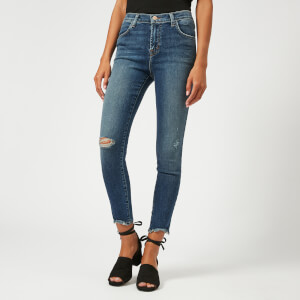 J Brand Women's Alana High Rise Skinny Cropped Jeans with Distress - Persuade