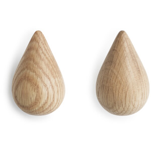 Normann Copenhagen Dropit Small Hooks - Nature (Pack of 2)