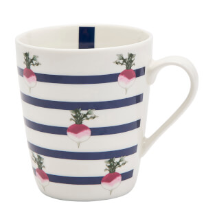 Joules Fine China Mug - Radish Stripe