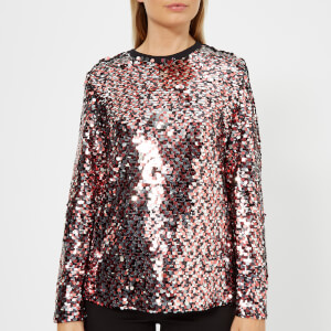 McQ Alexander McQueen Women's Relaxed Long Sleeve Glitter Top - Multi