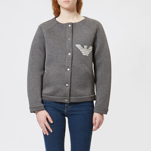 Emporio Armani Women's Short Bomber Jacket - Grey
