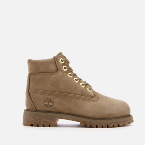 Timberland Kids' 6 Inch Premium Waterproof Leather Boots - New Greige Waterbuck