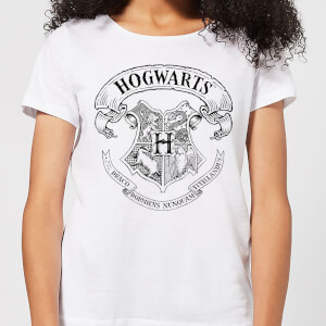 Harry Potter Hogwarts Crest Damen T-Shirt - Weiß